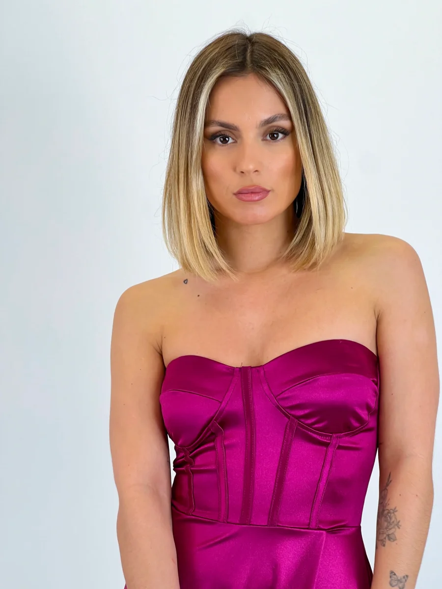 Vestido satinado Nelia - Imagen 6