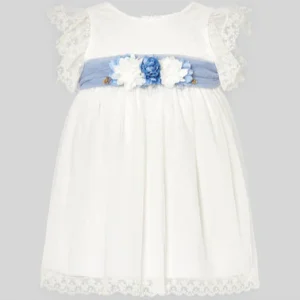 VESTIDO TUL PLUMETI BORDADO CON LAZO FLORAL