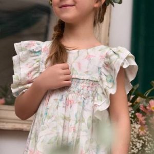 VESTIDO FLORAL CON PUNTO SMOCK