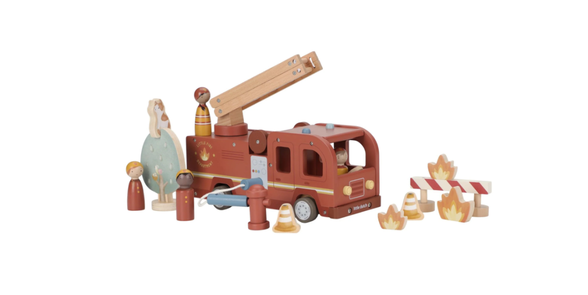 Camión De Bomberos De Madera Little Dutch