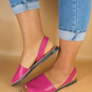 Menorquinas Fucsia Piel - Hechas en España