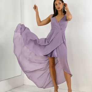 Vestido drapeado cruzado Flex