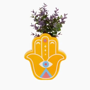 Florero Lucky Hand amarillo